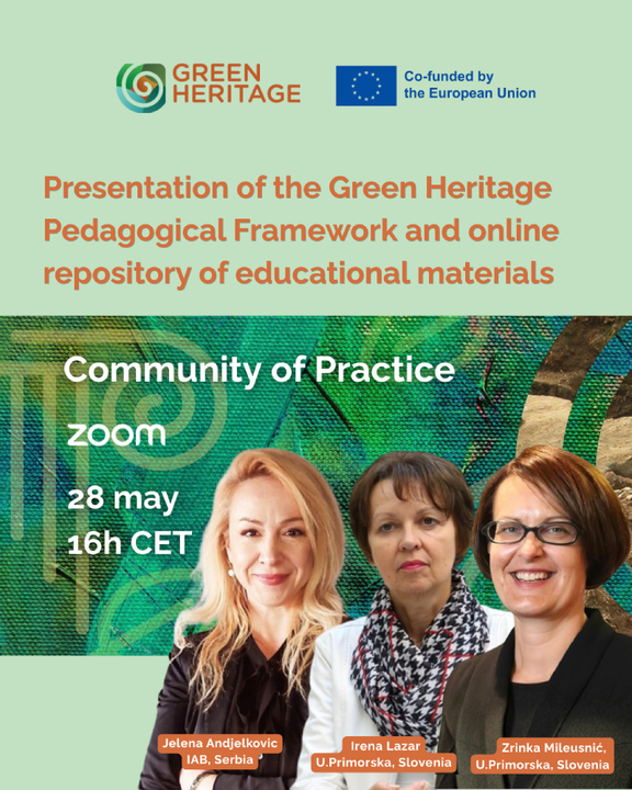 Presentación del marco pedagógico y del repositorio educativo del proyecto Green Heritage