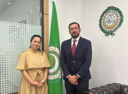Reunión con la encargada de negocios de la oficina de la Liga de los Estados Árabes 