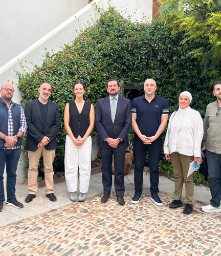 Visita de responsables de la Fundación Hariri y el Ayuntamiento de Saida (Sidón, Líbano) a Casa Árabe en Córdoba