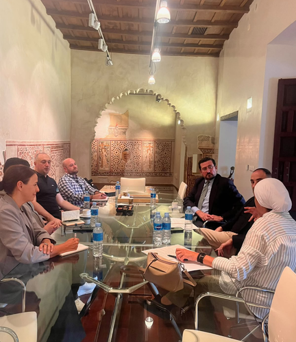 Visita de responsables de la Fundación Hariri y el Ayuntamiento de Saida (Sidón, Líbano) a Casa Árabe en Córdoba